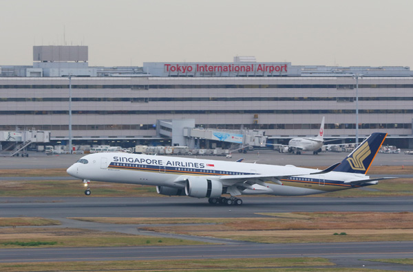 シンガポール航空、東京/羽田〜シンガポール線にエアバスA350型機の投入開始