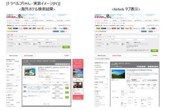 Airbnb、トラベルコちゃん・Travel.jpとの初の業務提携　ホテルと民泊の比較可能に