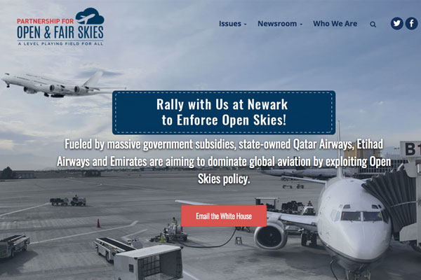 ユナイテッド航空の従業員ら、エミレーツ航空のニューアーク〜アテネ線開設に抗議