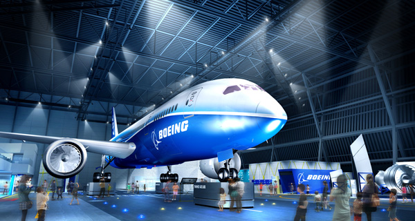 中部国際空港、複合商業施設「FLIGHT OF DREAMS」を10月12日開業　ボーイング787型機初号機展示