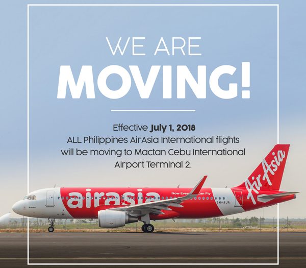 エアアジア・フィリピン、マクタン・セブ空港の発着ターミナルを移転　7月から第2ターミナル