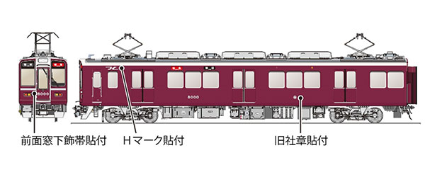 阪急電鉄、8000系車両誕生30周年記念列車を運行　1月19日から4月16日まで
