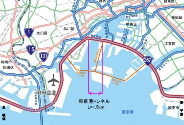 国道357号東京港トンネル、東行きが5月にも開通へ