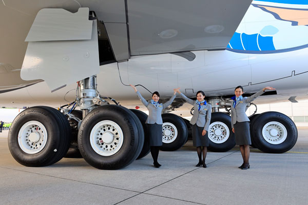 ANAのエアバスA380型機、ミシュランタイヤの「Air X」採用　ニアゼログローステクノロジーで燃費改善