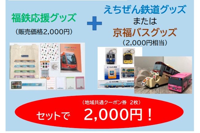 福井鉄道・えちぜん鉄道・京福バス、「Go To トラベル」地域共通クーポンで買える「お土産品福袋」を販売　通常の半額相当