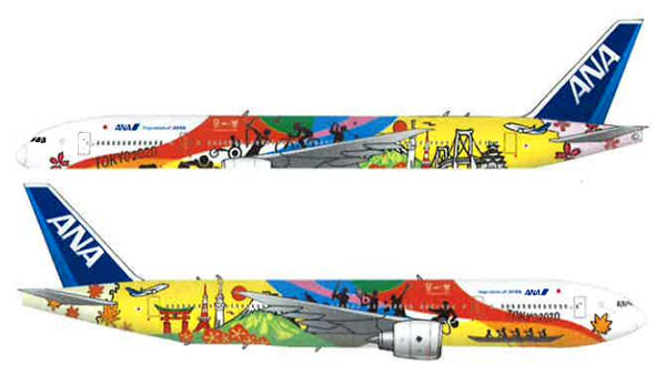 ANA、東京オリンピック・パラリンピック特別塗装機のデザインを決定　愛称は「HELLO 2020 JET」