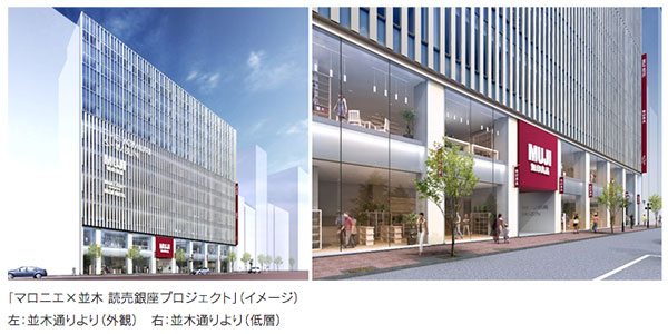 無印良品のホテルと世界旗艦店、東京・銀座に2019年春開業