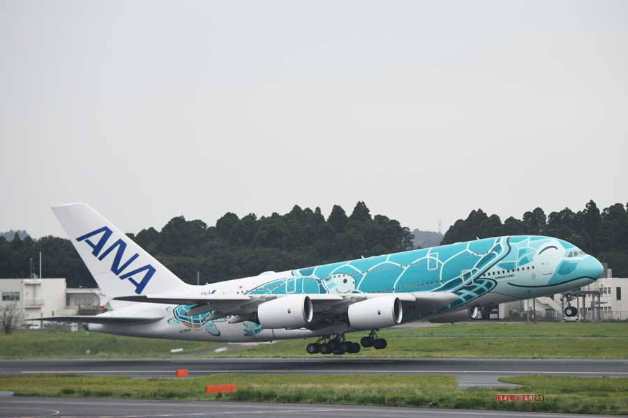 ANA、エアバスA380型機で2回目の遊覧飛行　2号機、半年ぶりに乗客と空へ